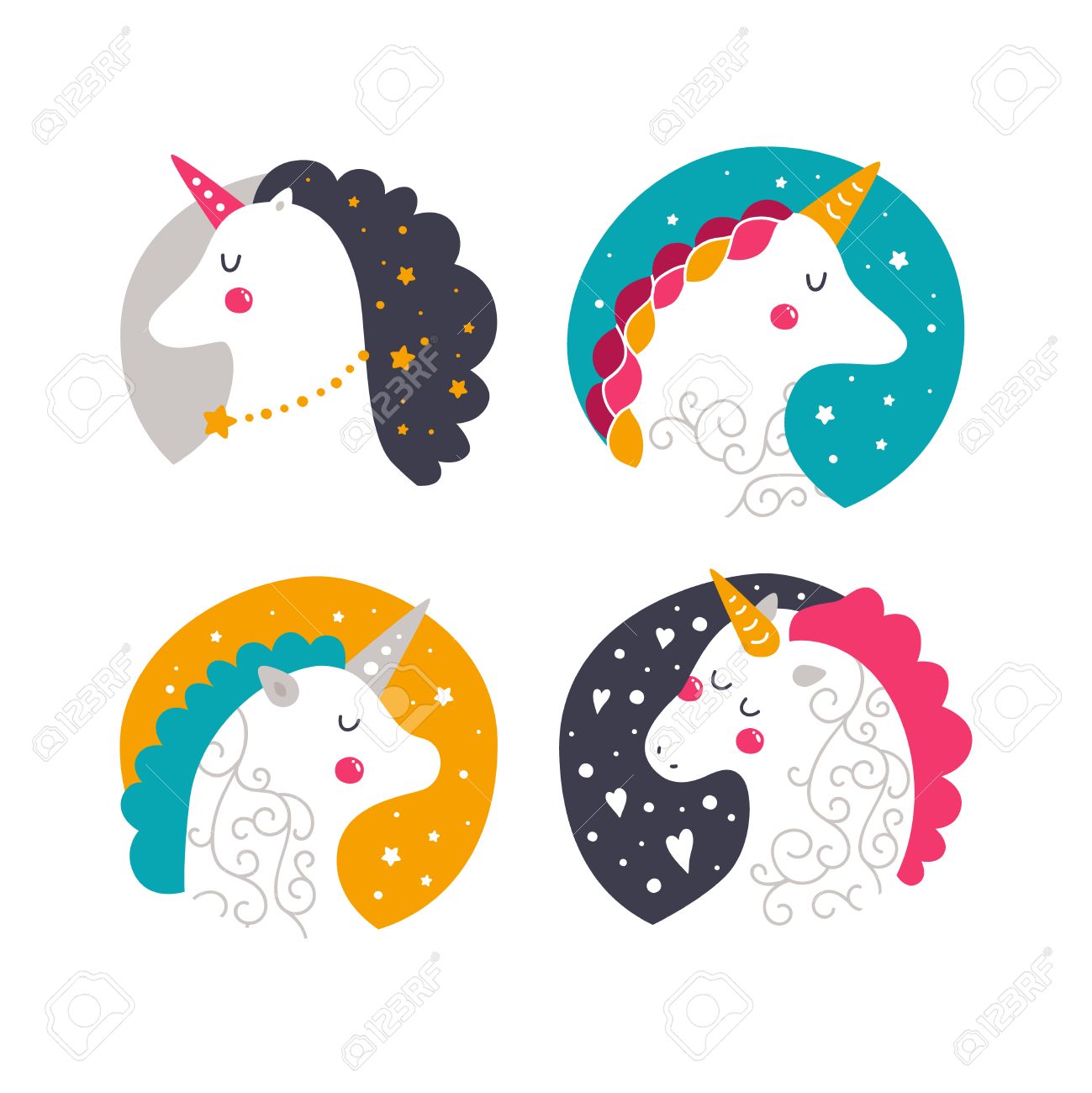 vector baby unicorn kids illustration for design prints cards design and print invitations free