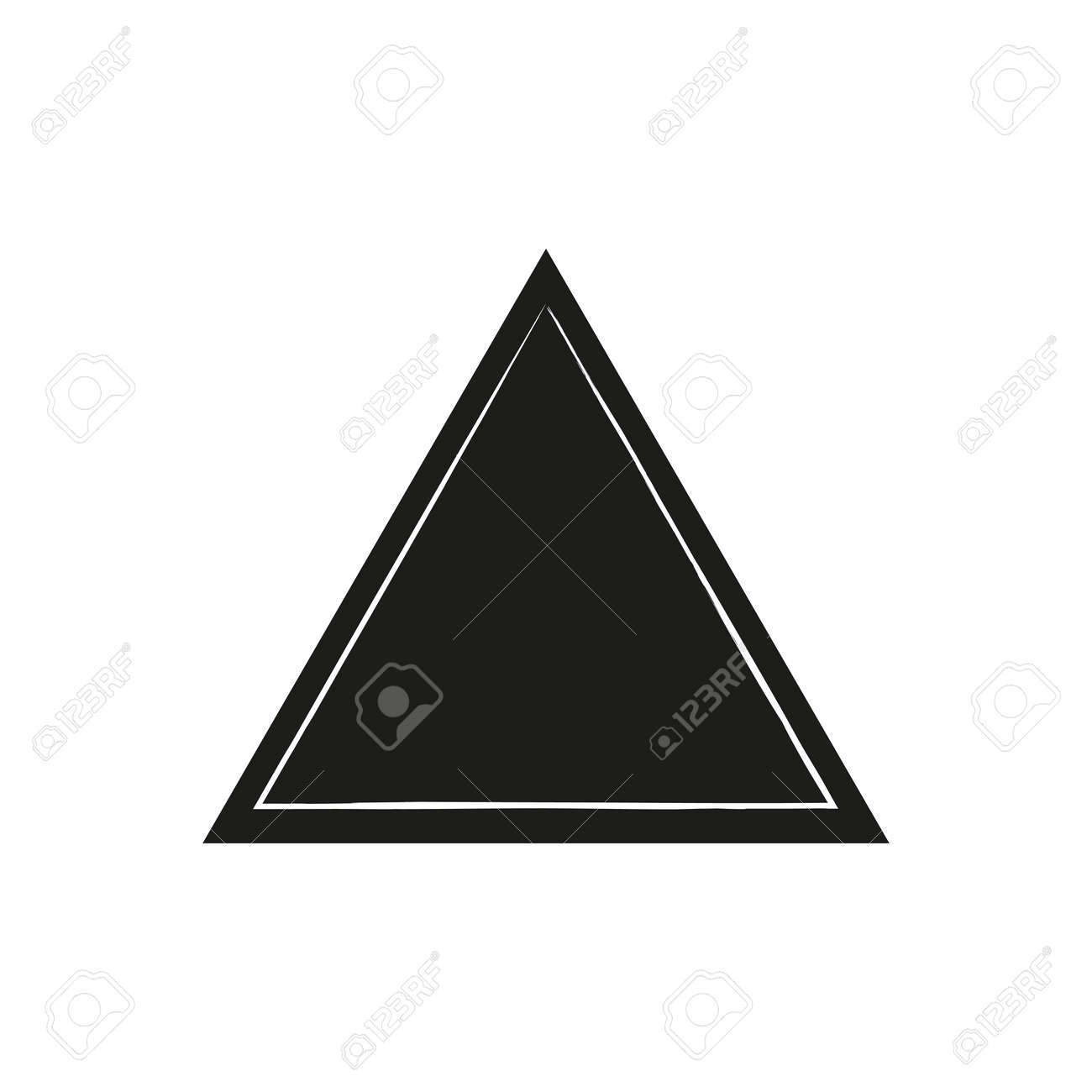 Black Triangle Icon. White Stripes. Decorative Geometric Figure. Creative  Art Concept. Vector Illustration. Stock Image. Клипарты, SVG, векторы, и  Набор Иллюстраций Без Оплаты Отчислений. Image 174572217
