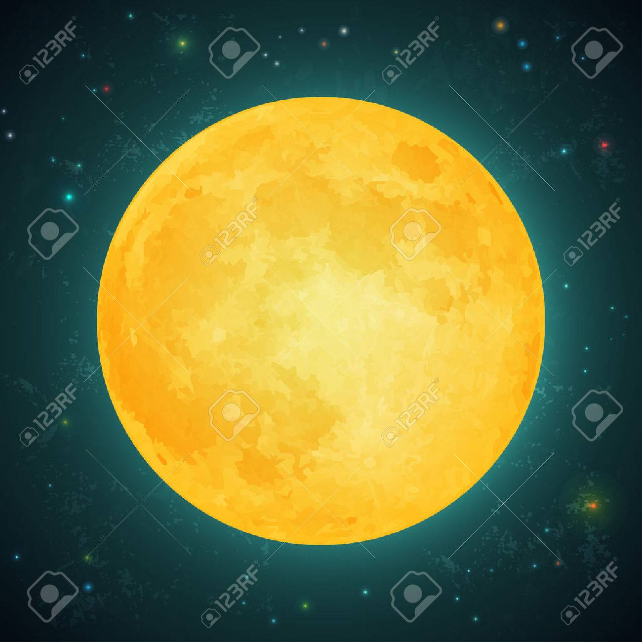 Illustration Of A Full Moon On A Background Of The Starry Sky Royalty Free Svg Cliparts Vectors And Stock Illustration Image
