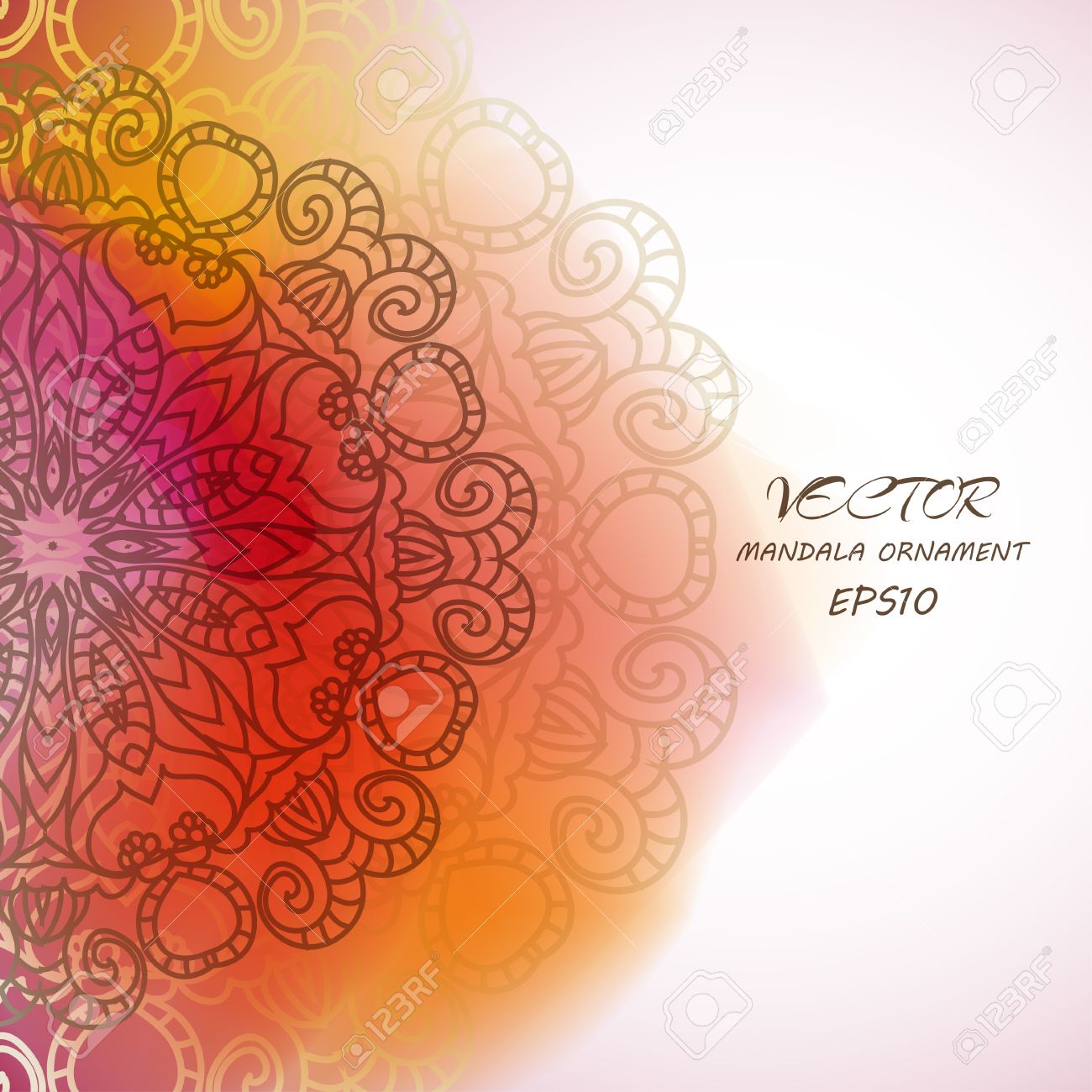 エレガントなインド装飾背景 スタイリッシュなデザイン グリーティング カードまたは結婚式の招待として使用することができます のイラスト素材 ベクタ Image