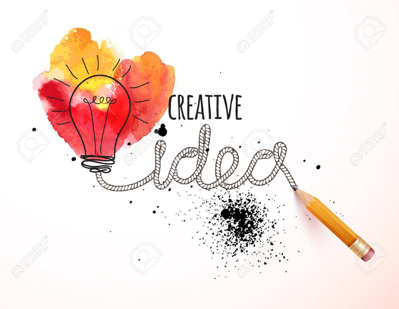 Creative idea loaded, vector concept for inspiration - 45067223 Creative idea loaded, vector concept for inspiration - 45067223