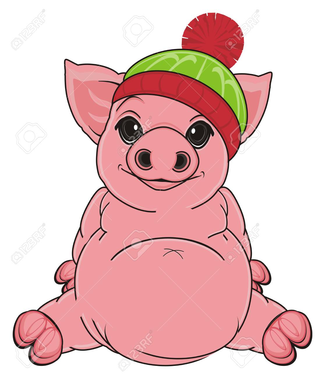 pig winter hat