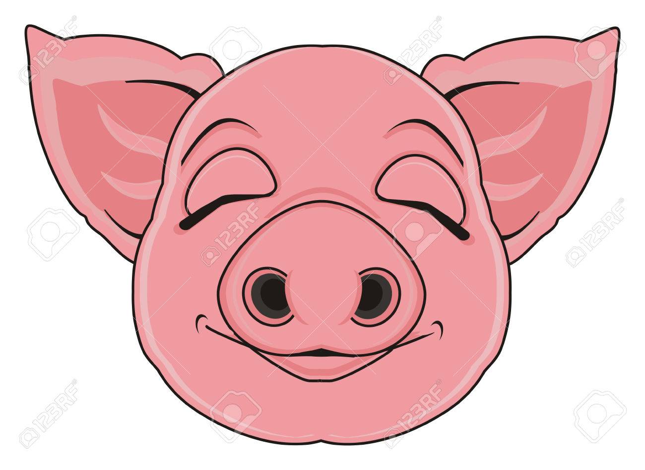 目を閉じて豚の鼻 の写真素材 画像素材 Image