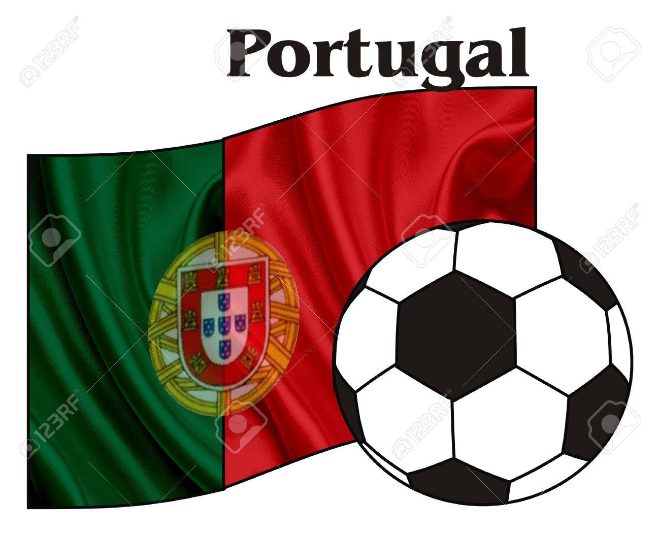 彼女の名前とサッカー ボールでポルトガルの旗 の写真素材 画像素材 Image