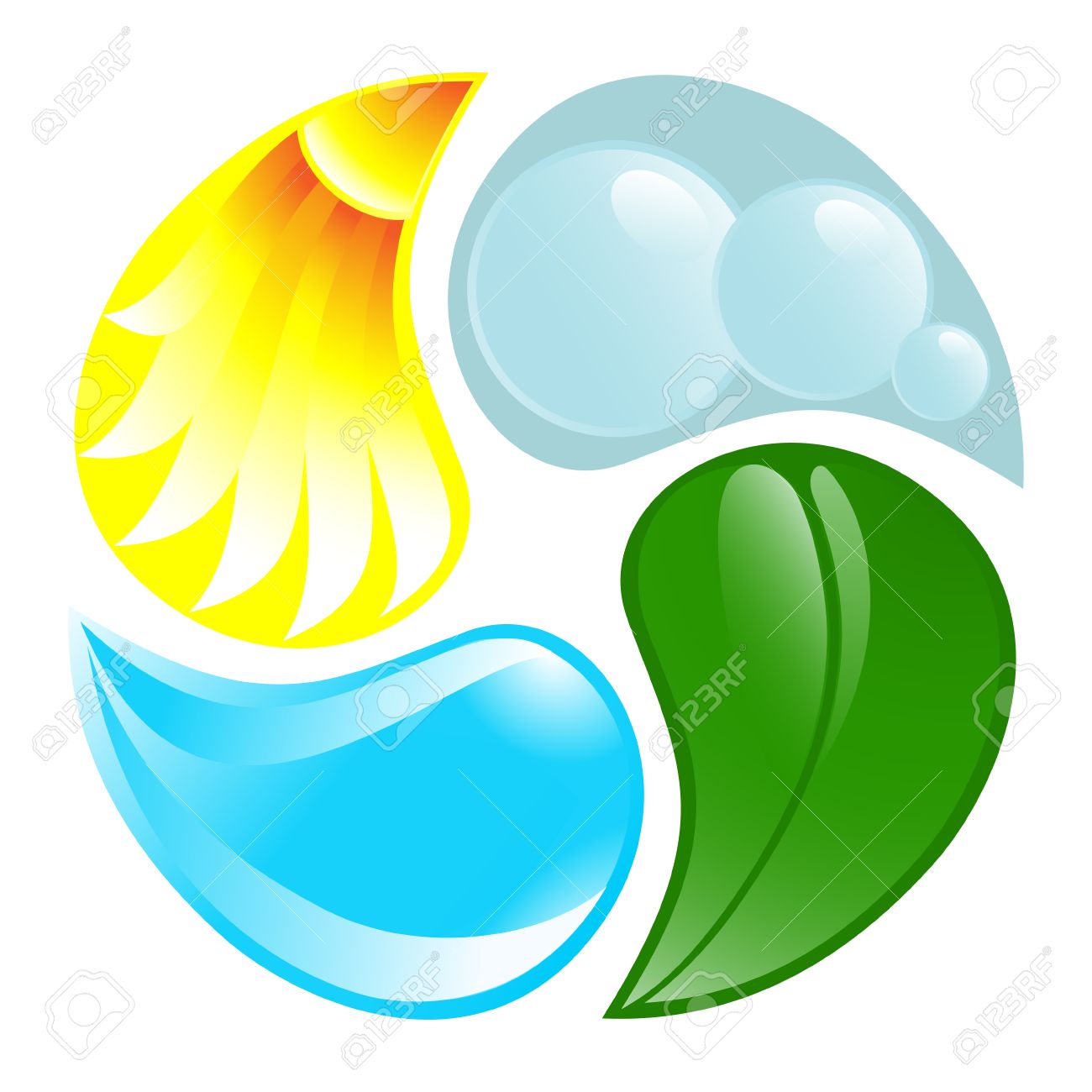 Quatre éléments. Feu, eau, air, sol. Vecteur-illustration Quatre éléments. Feu, eau, air, sol. Vecteur-illustration