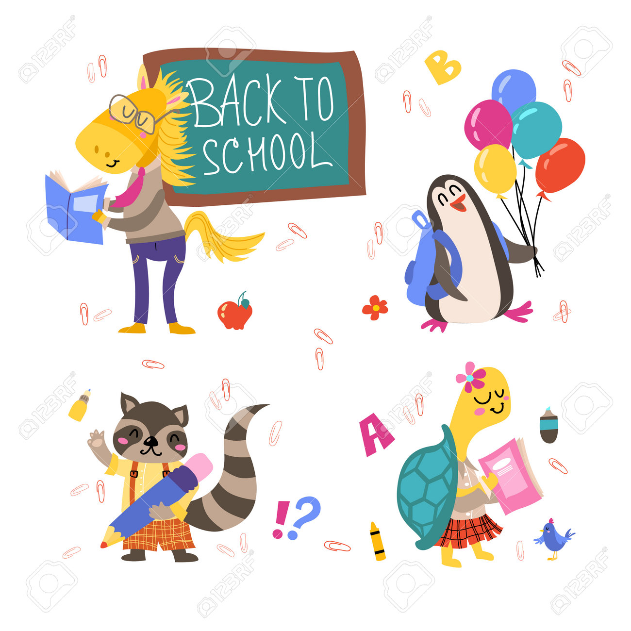 https://previews.123rf.com/images/tatuskavelychko/tatuskavelychko2308/tatuskavelychko230800011/210678008-back-to-school-animals-flat-set-of-school-animals-cute-cartoon-pupil-characters-writing-studying.jpg