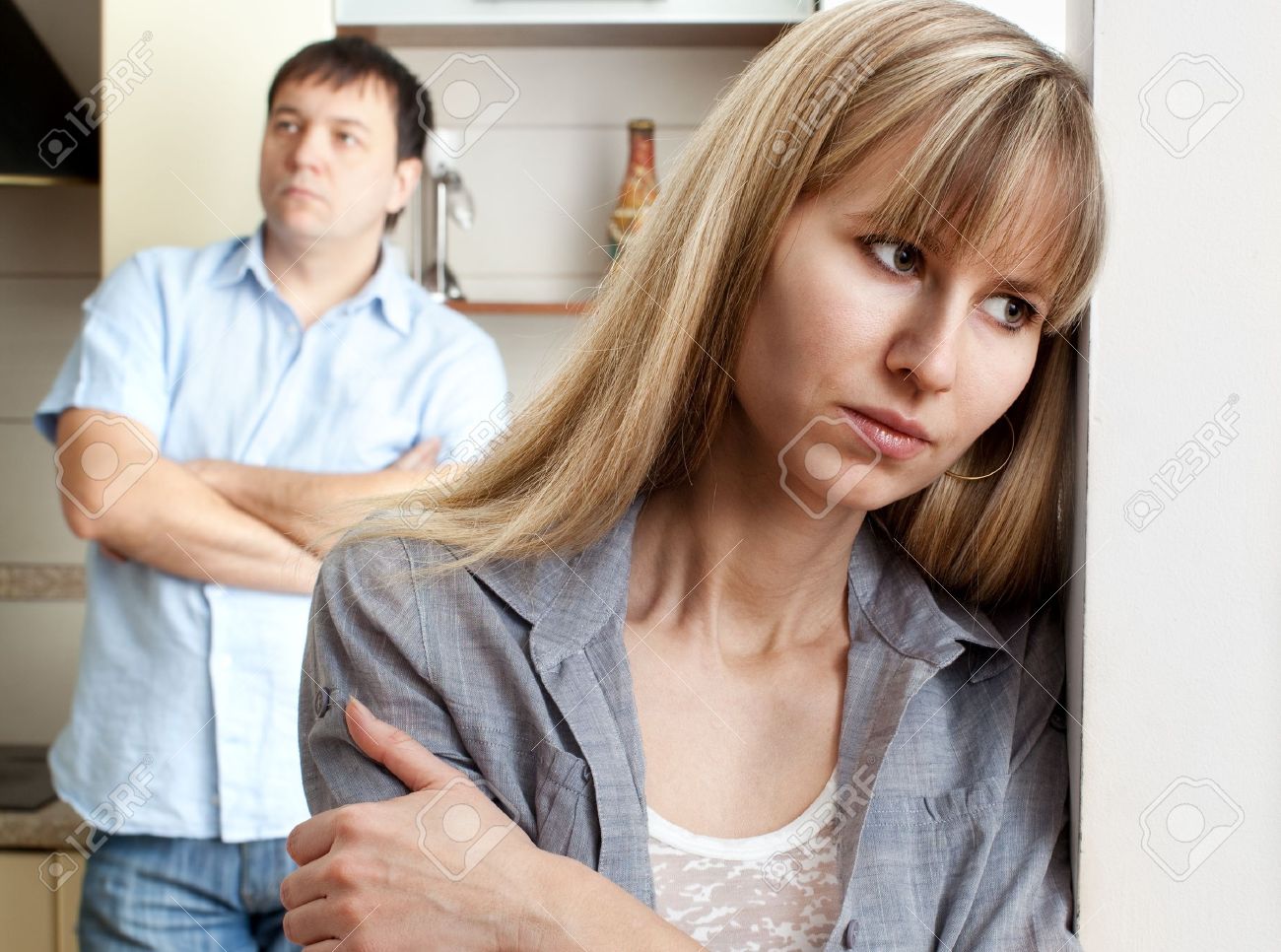 Conflict between man and woman at home - 12470591 Conflict between man and woman at home - 12470591