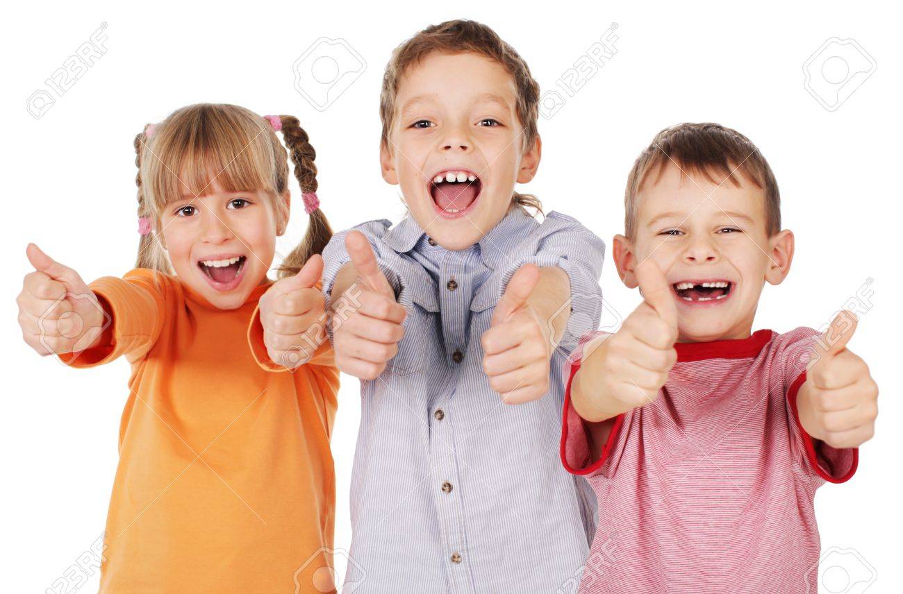 Happy Children Showing Thumb Up Stock Photo, Picture and Royalty Free  Image. Image 14697839.