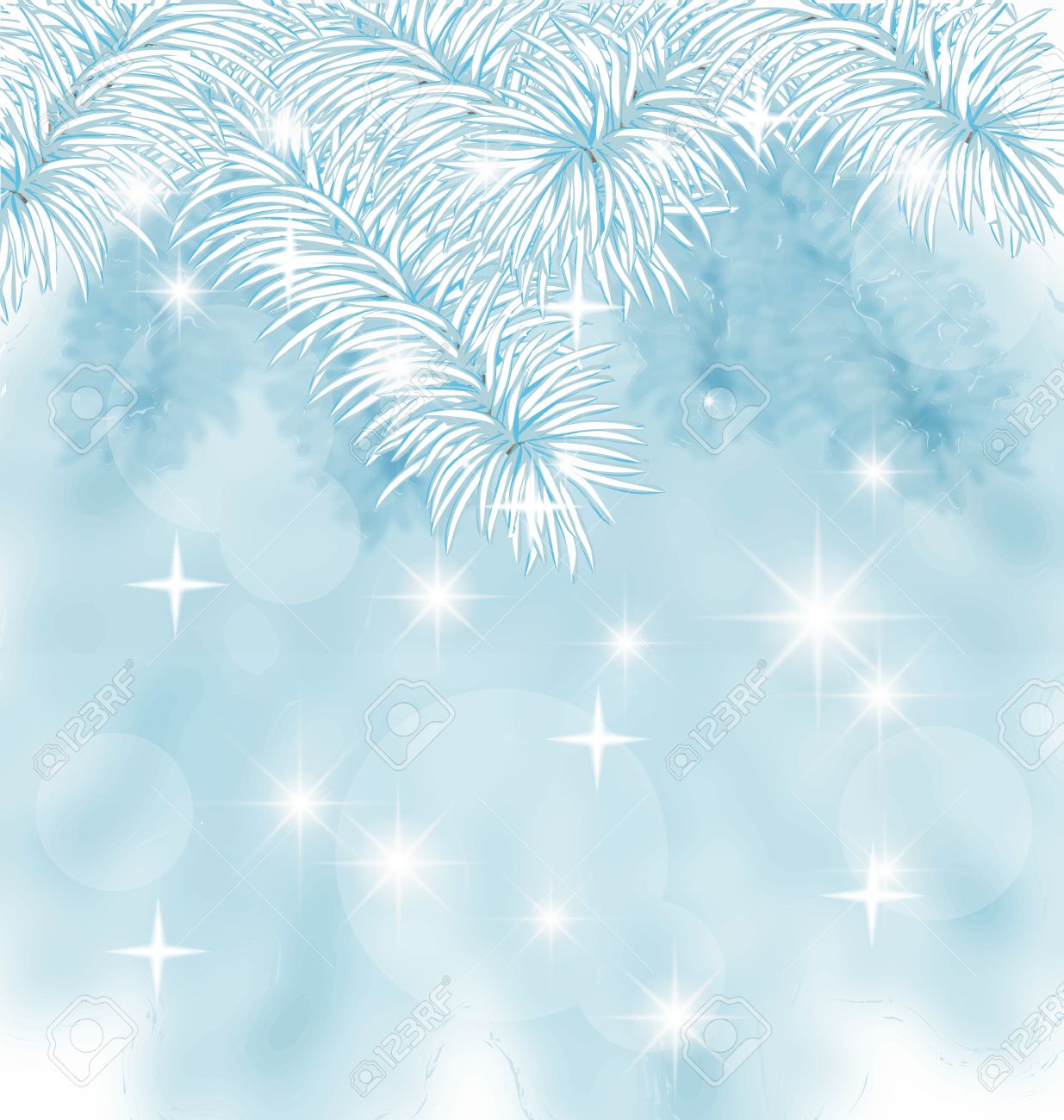 霜の霜 雪冬背景モミ枝 のイラスト素材 ベクタ Image