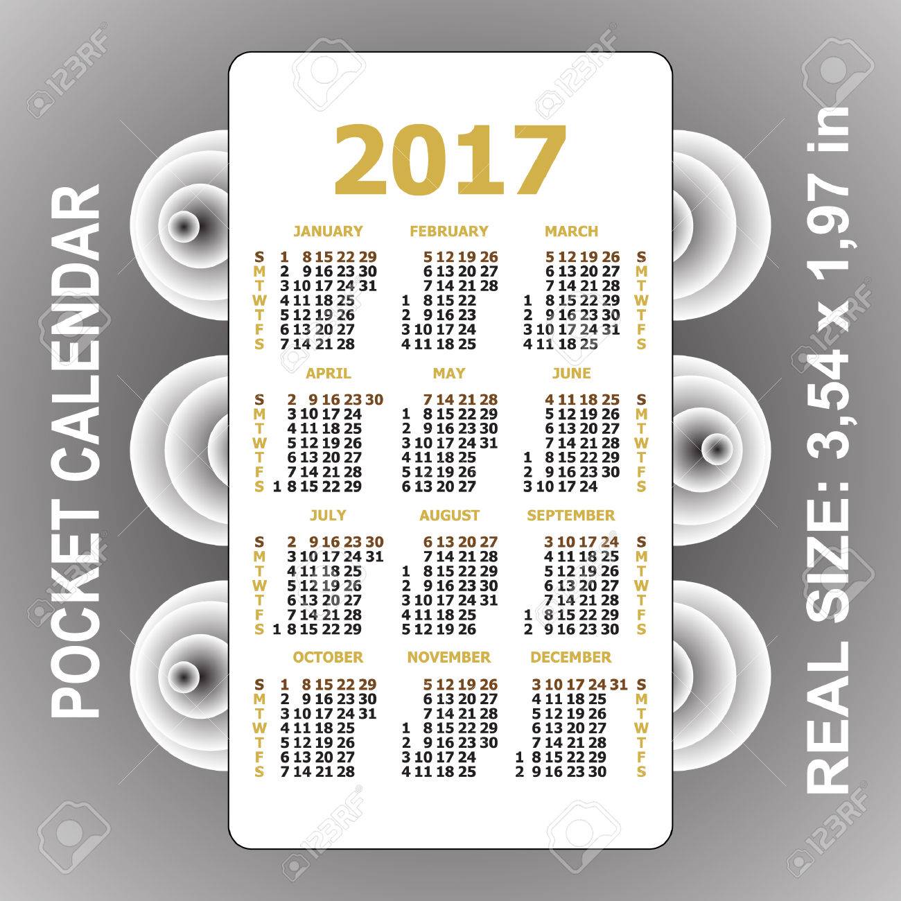 pocket calender template