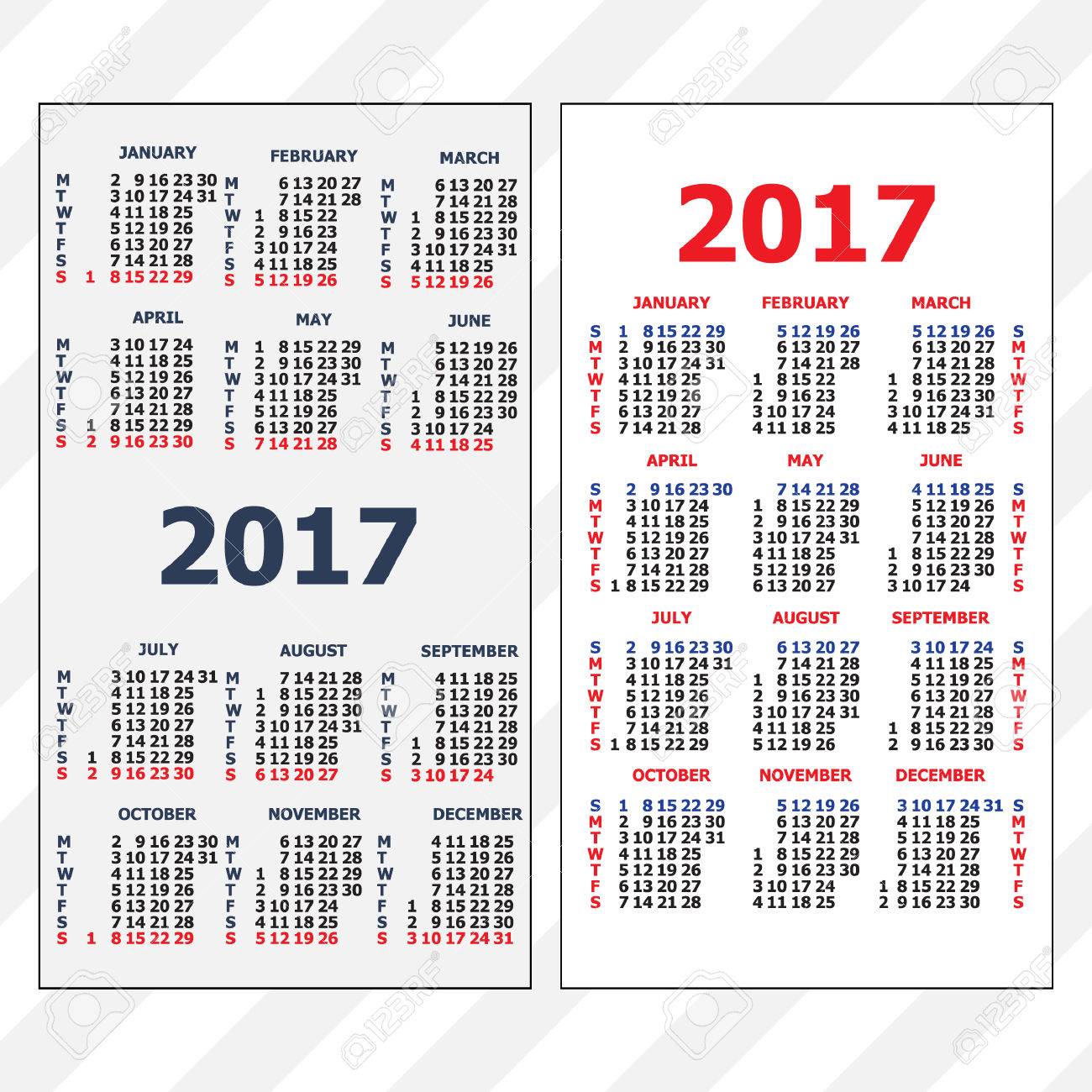 Pocket Calender Template from previews.123rf.com