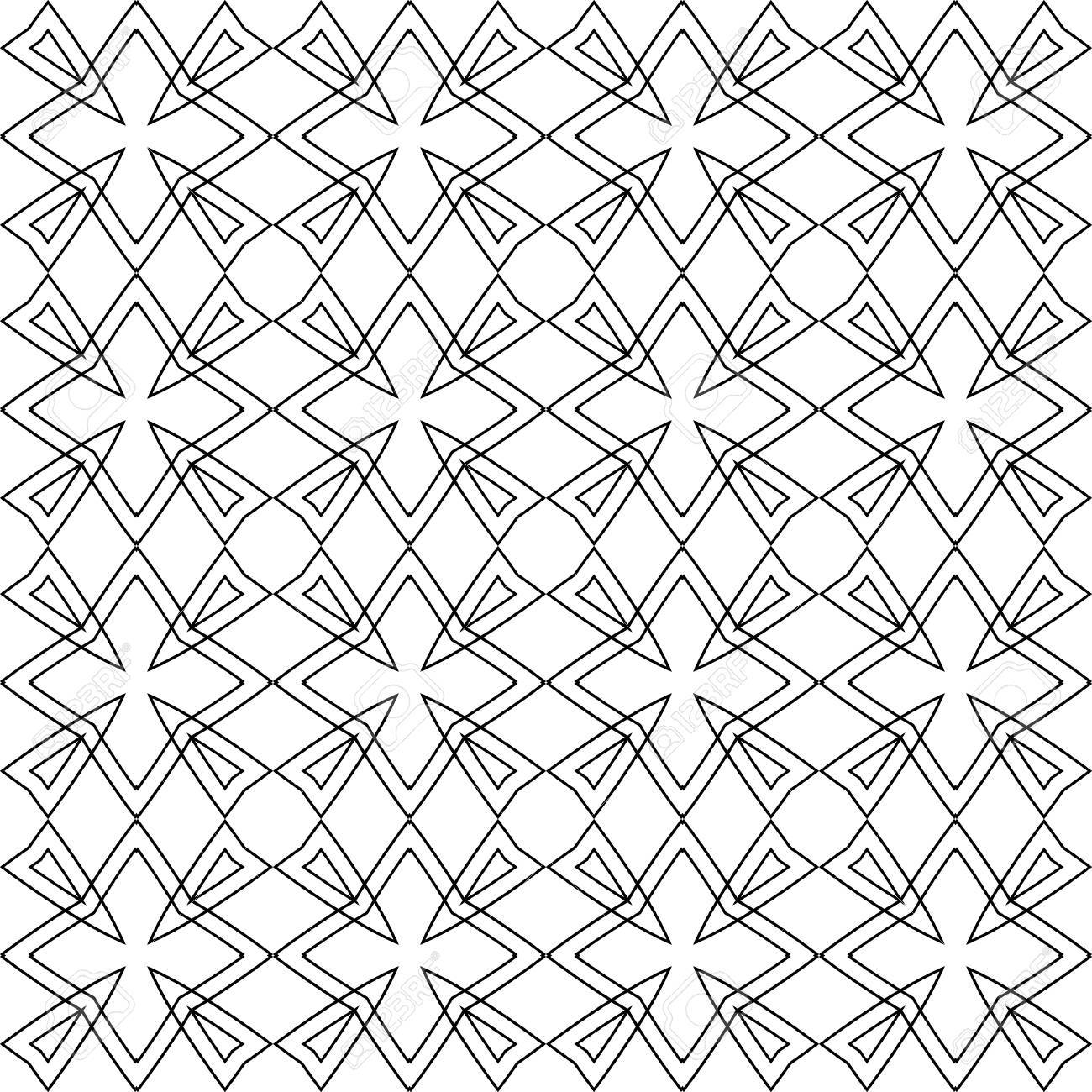 seamless black and white geometric pattern vector abstract openwork geometric pattern vector