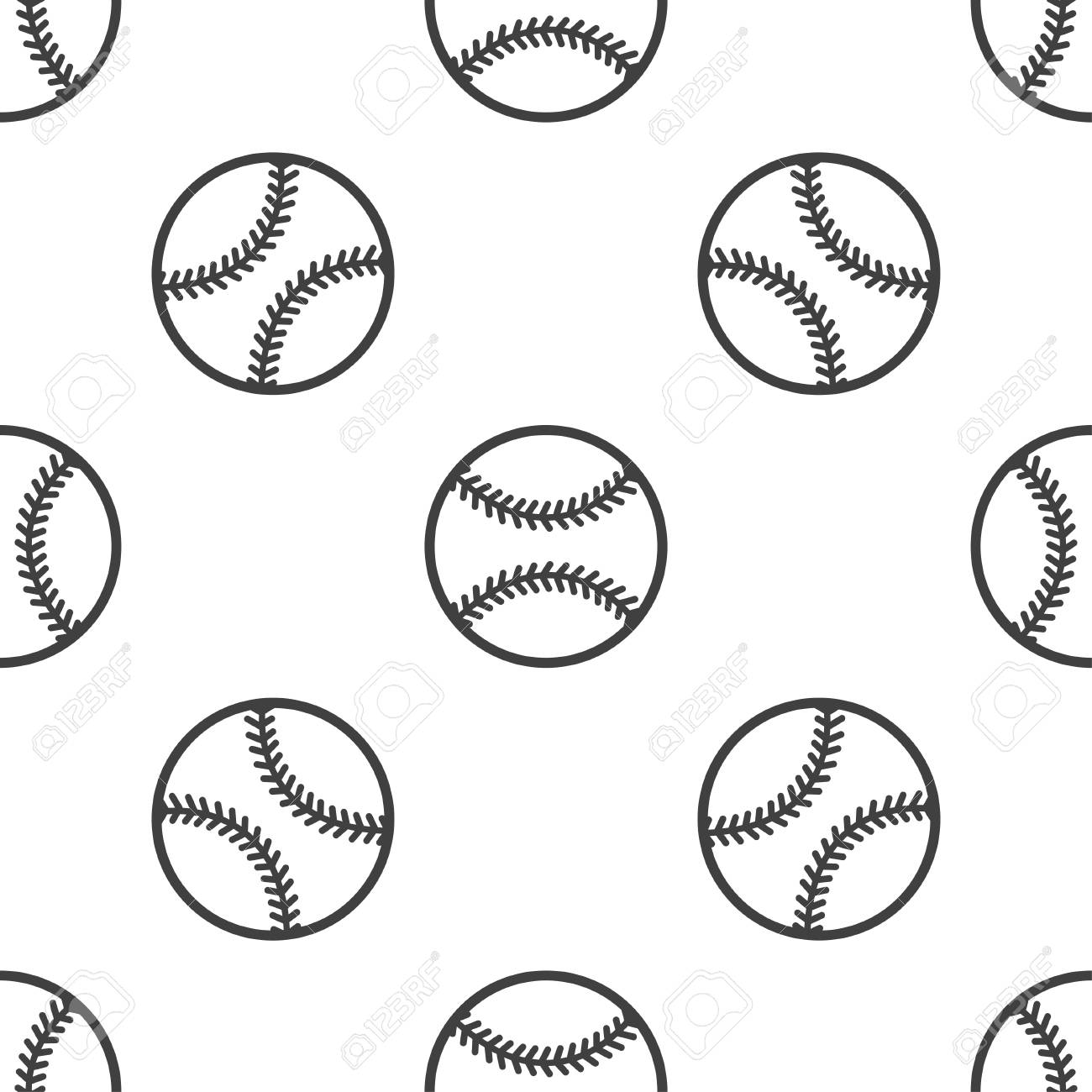 野球とのシームレスなパターン のイラスト素材 ベクタ Image