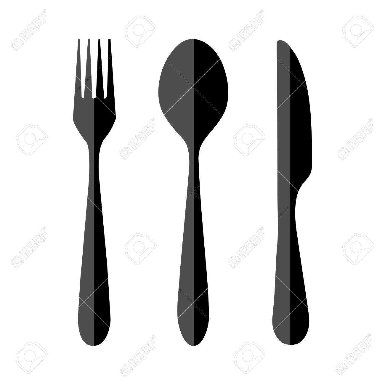 フォーク スプーン ナイフのイラスト素材 ベクタ Image