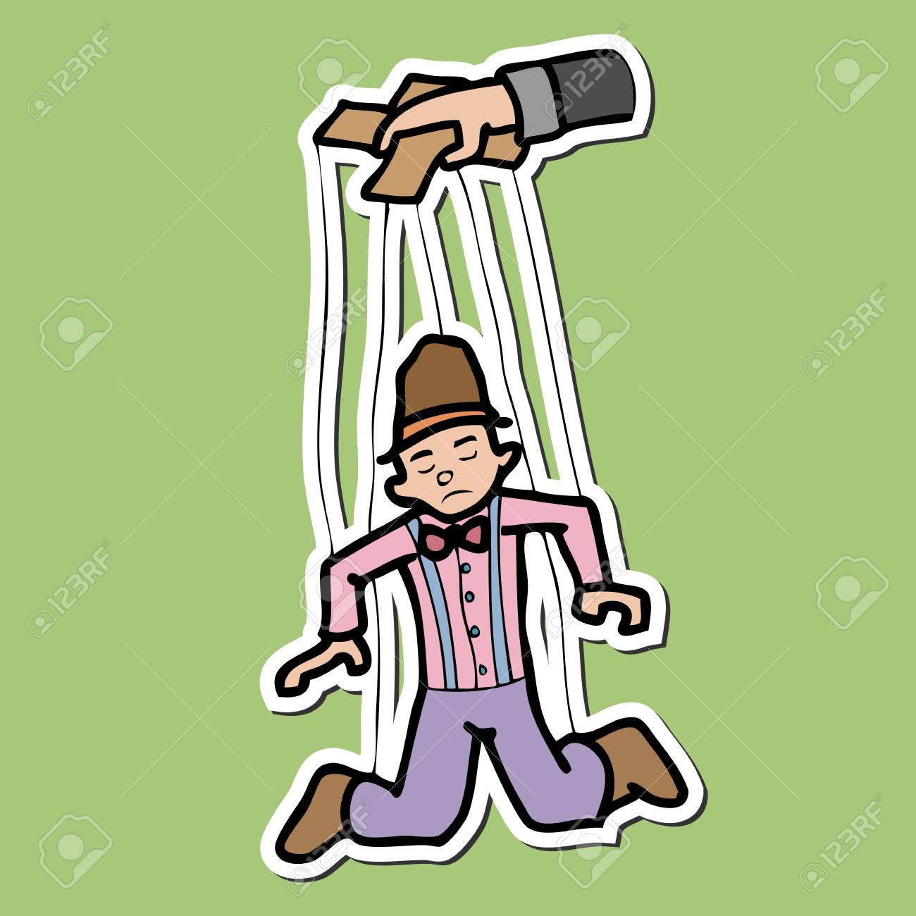 パペット人形の手で操作 のイラスト素材 ベクタ Image パペット人形の手で操作 のイラスト素材 ベクタ Image
