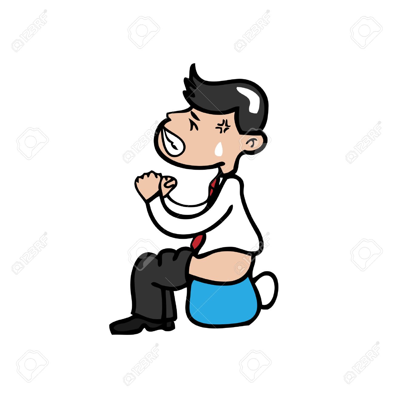 食中毒による実業家下痢 のイラスト素材 ベクタ Image