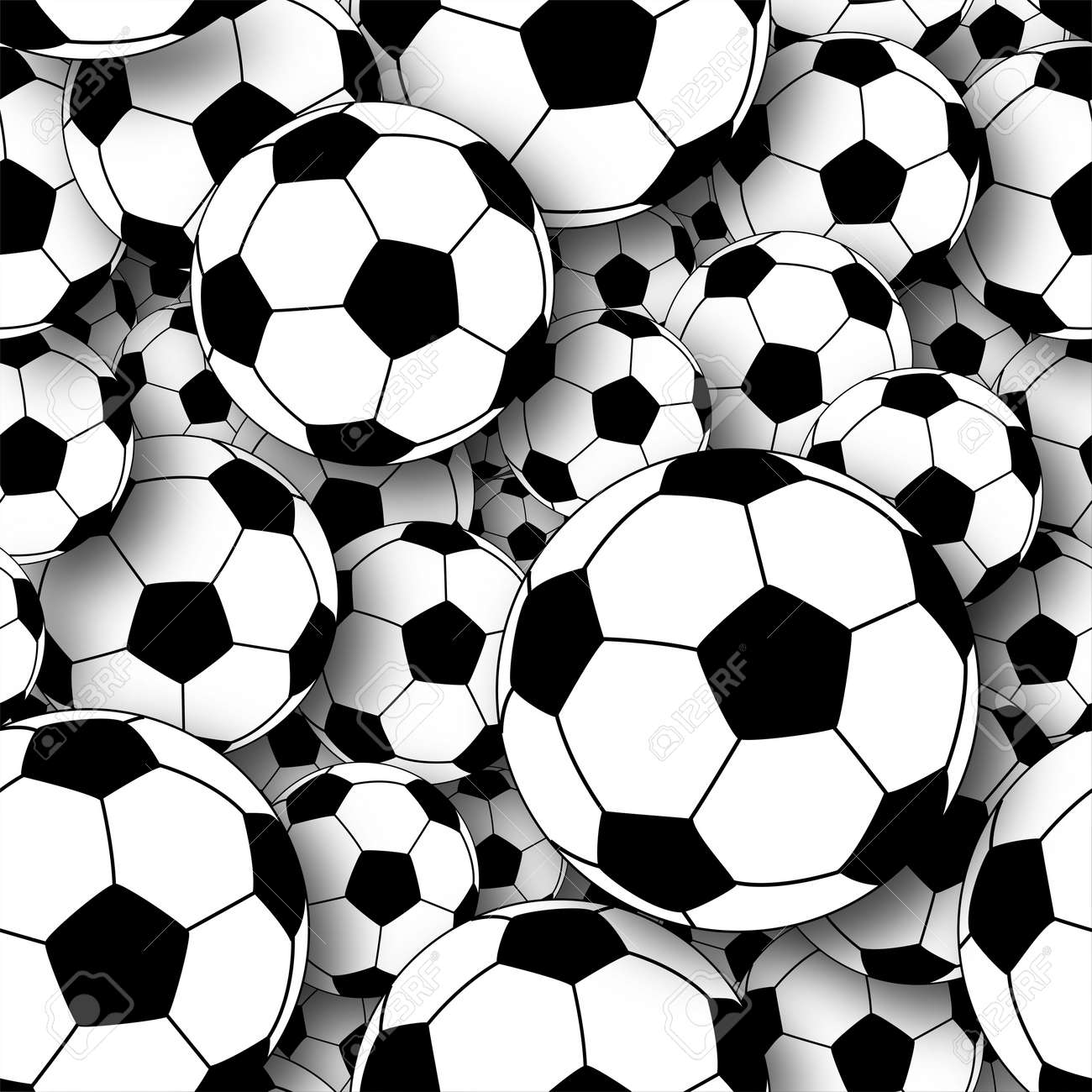 Ilustración De Una Masa De Pelotas De Fútbol Fotos Retratos Imágenes Y Fotografía De Archivo Libres De Derecho Image 6997556