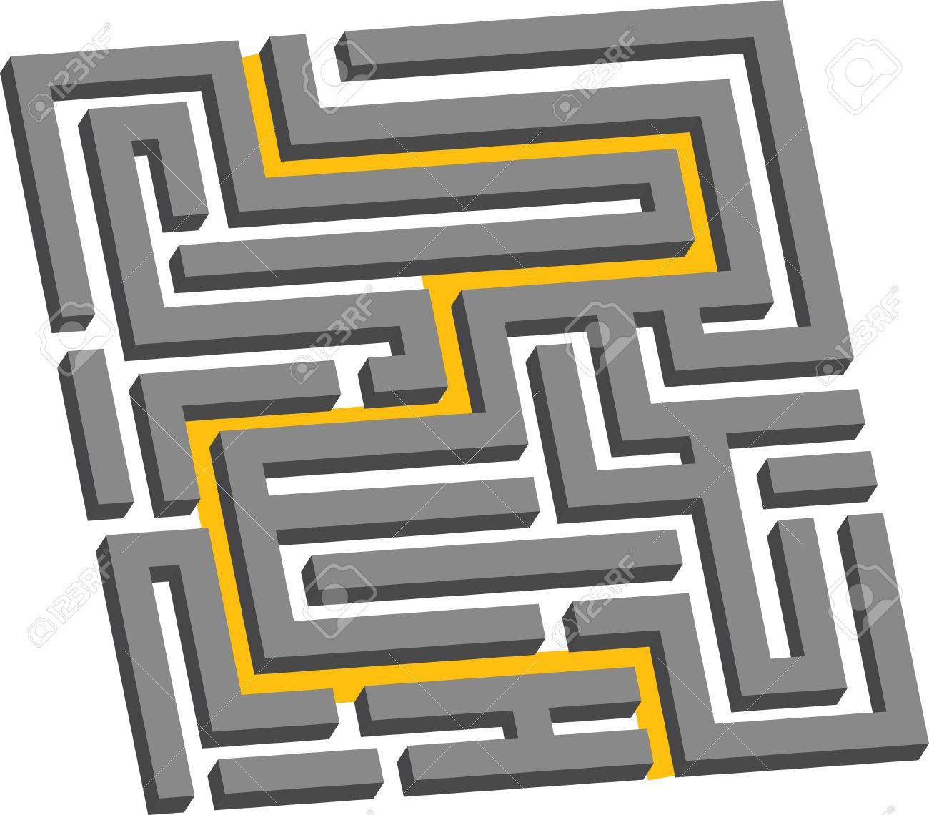 図 3 つの次元の迷路の脱出ルートを示すのイラスト素材 ベクタ Image 図 3 つの次元の迷路の脱出ルートを示すのイラスト素材 ベクタ Image