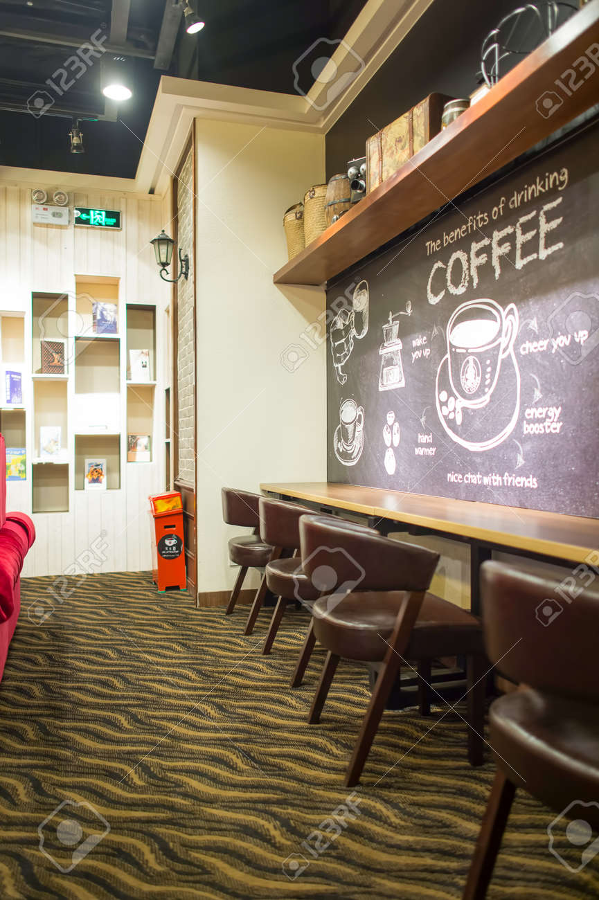 Shenzhen China Jan 22 Pacific Coffee Interior On January 22