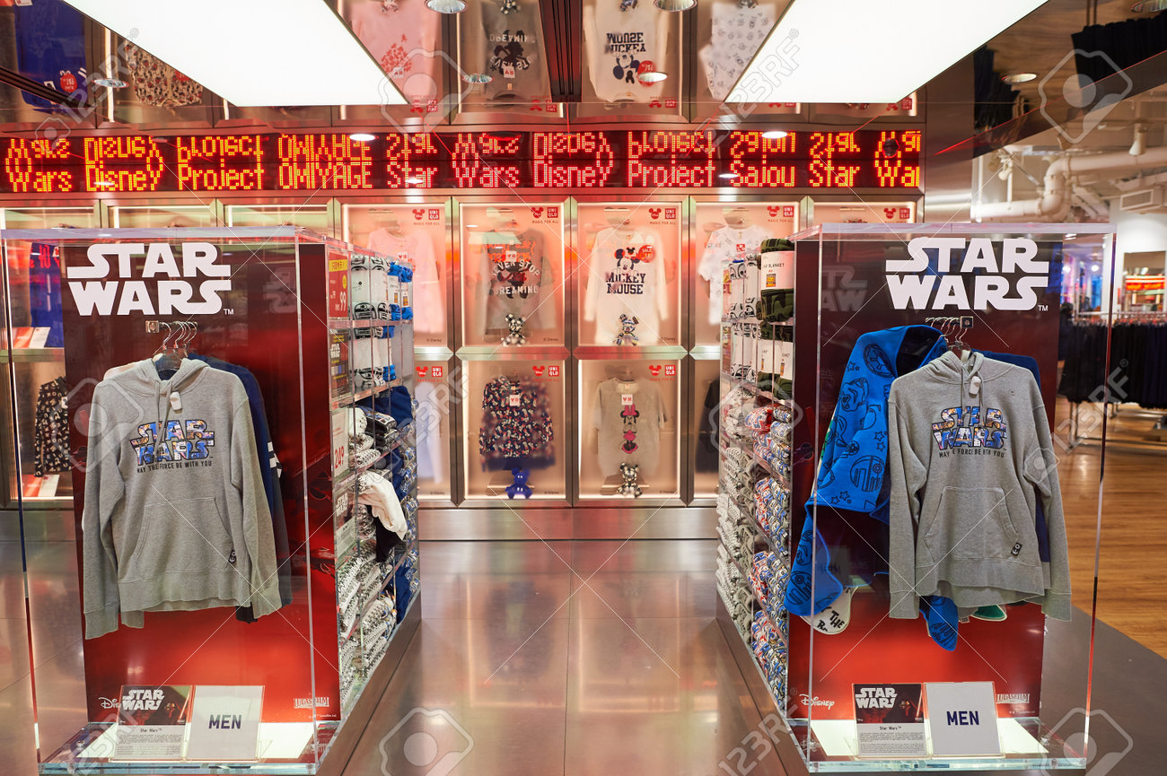 hong kong december 25 2015 interior of uniqlo store uniqlo uniqlo stock