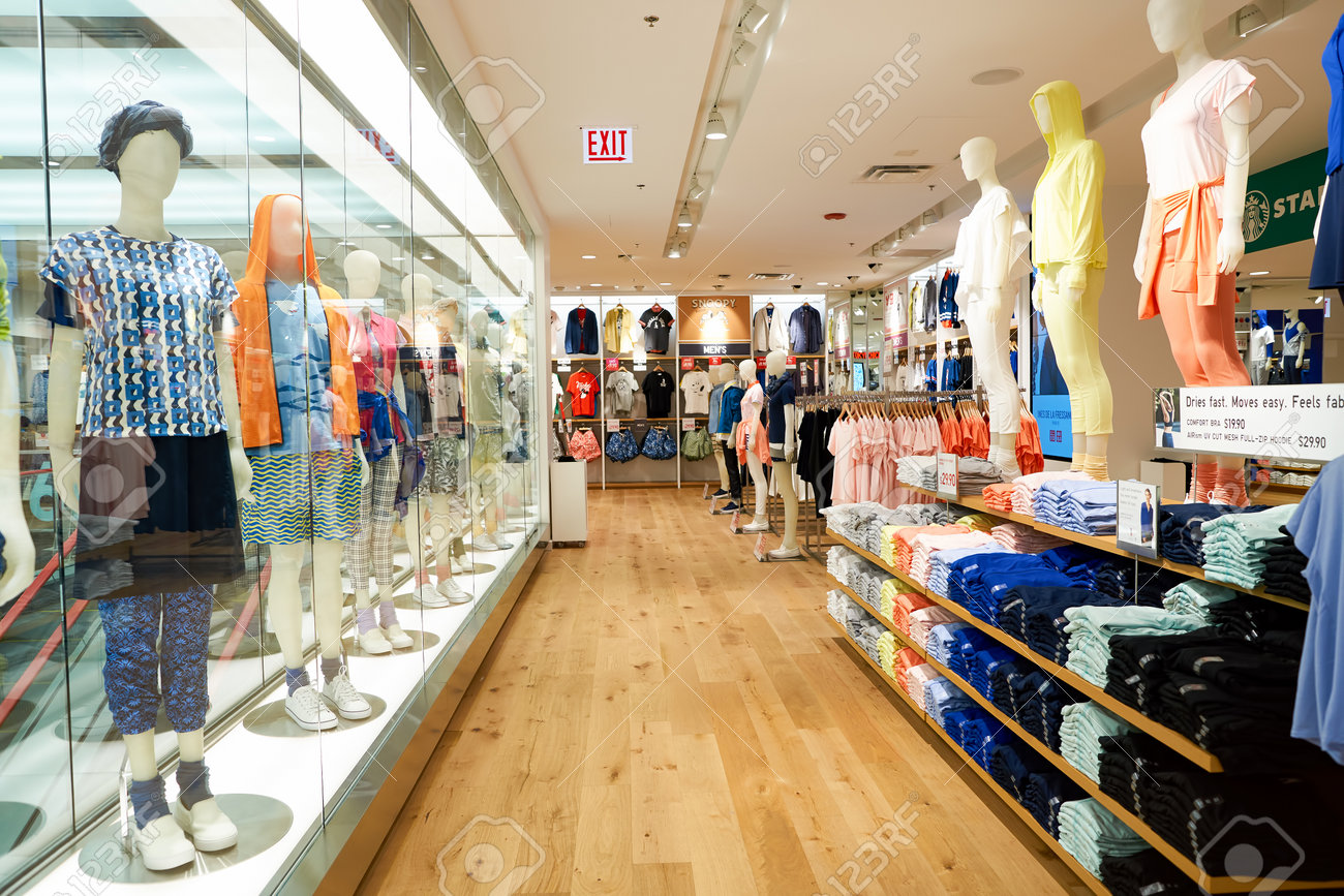chicago il march 24 2016 inside of uniqlo store uniqlo stock uniqlo stock