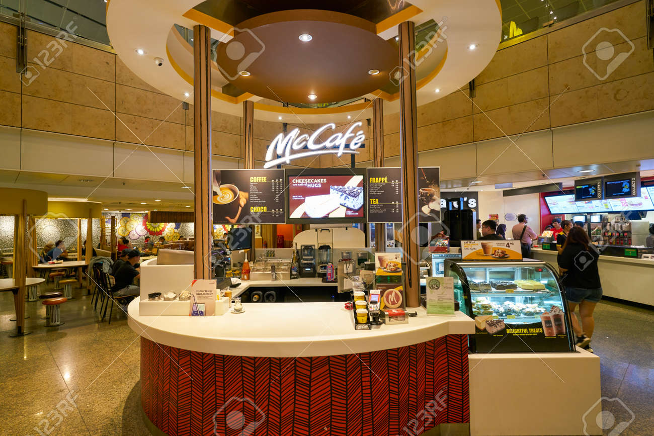 SINGAPORE - CIRCA APRIL, 2019: McCafe At Changi International Airport.  Stock Photo, Picture and Royalty Free Image. Image 134562947.