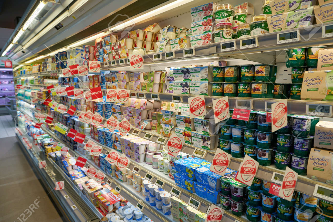 Verona Italy Circa May 19 Interior Shot Of Pam Supermarket Stock Photo Picture And Royalty Free Image Image