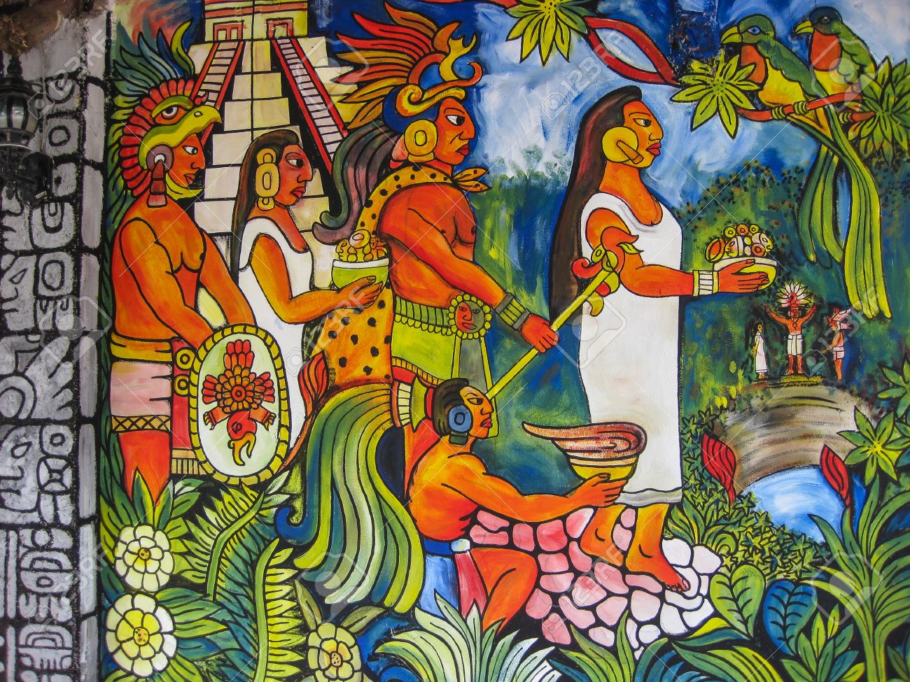 Cultura maya Carlos Amantini todo sobre esta civilización 9 Murales Antiguos Mayas Ofrenda A Los Dioses, Cancún, México Fotos, Retratos, Imágenes Y Fotografía De Archivo Libres De Derecho. Image 48944262.