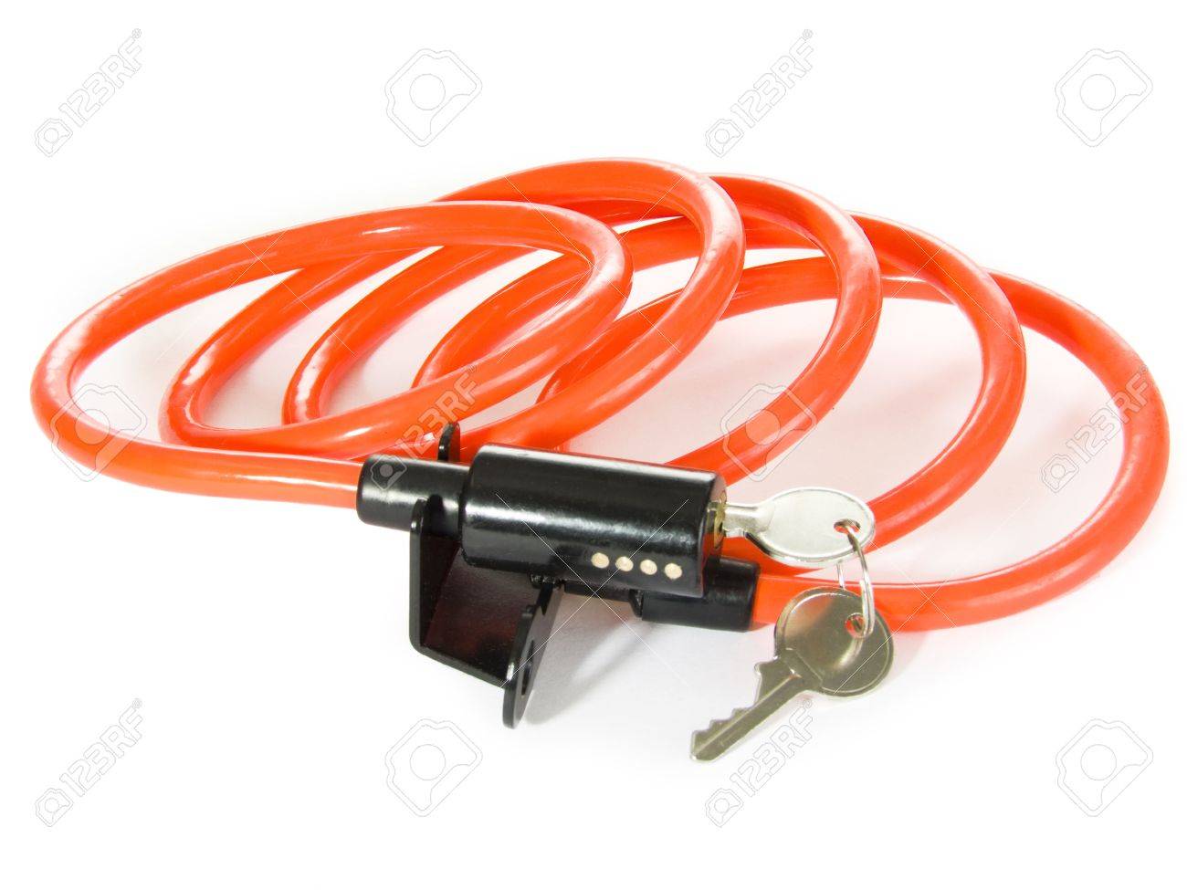 orange bike lock