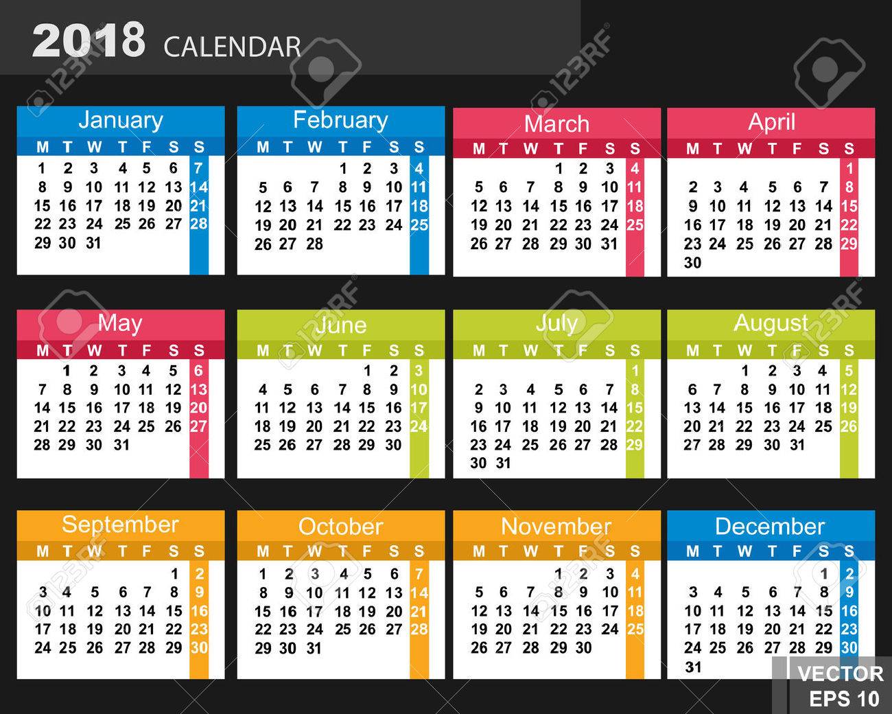 カレンダーです 新しい年 18 日付 あなたのデザイン のイラスト素材 ベクタ Image カレンダーです 新しい年 18 日付 あなたのデザイン のイラスト素材 ベクタ Image