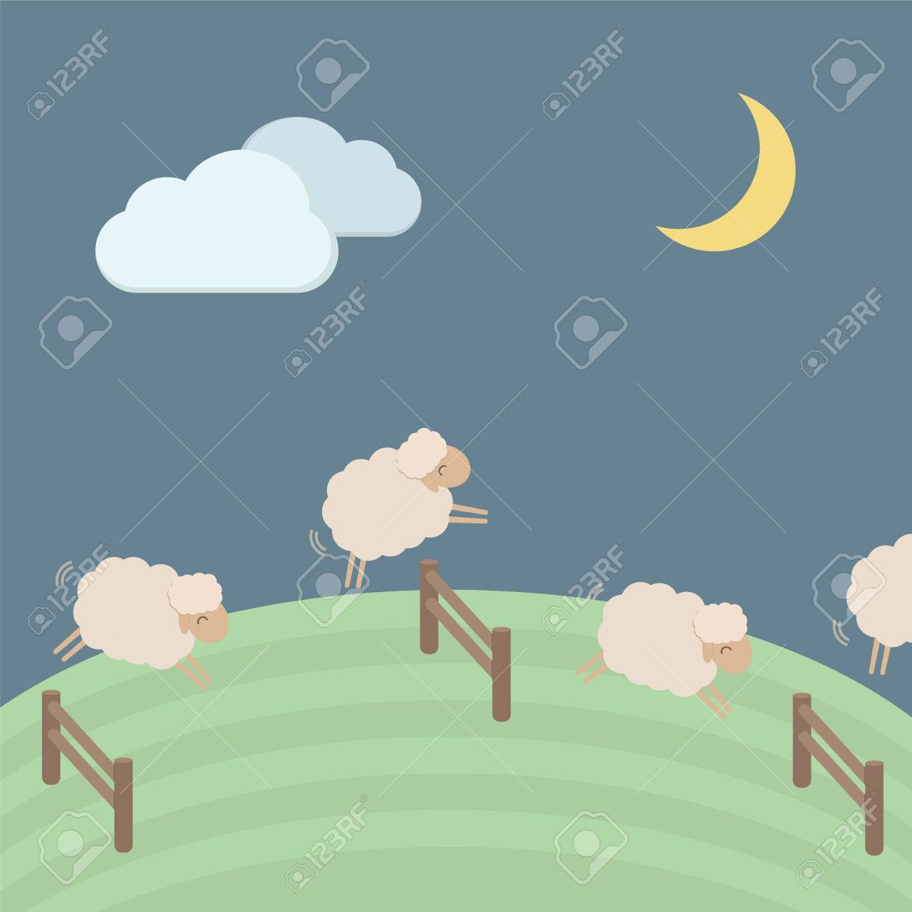 かわいい羊ベクトル睡眠の概念 Eps10 のイラストのイラスト素材 ベクタ Image