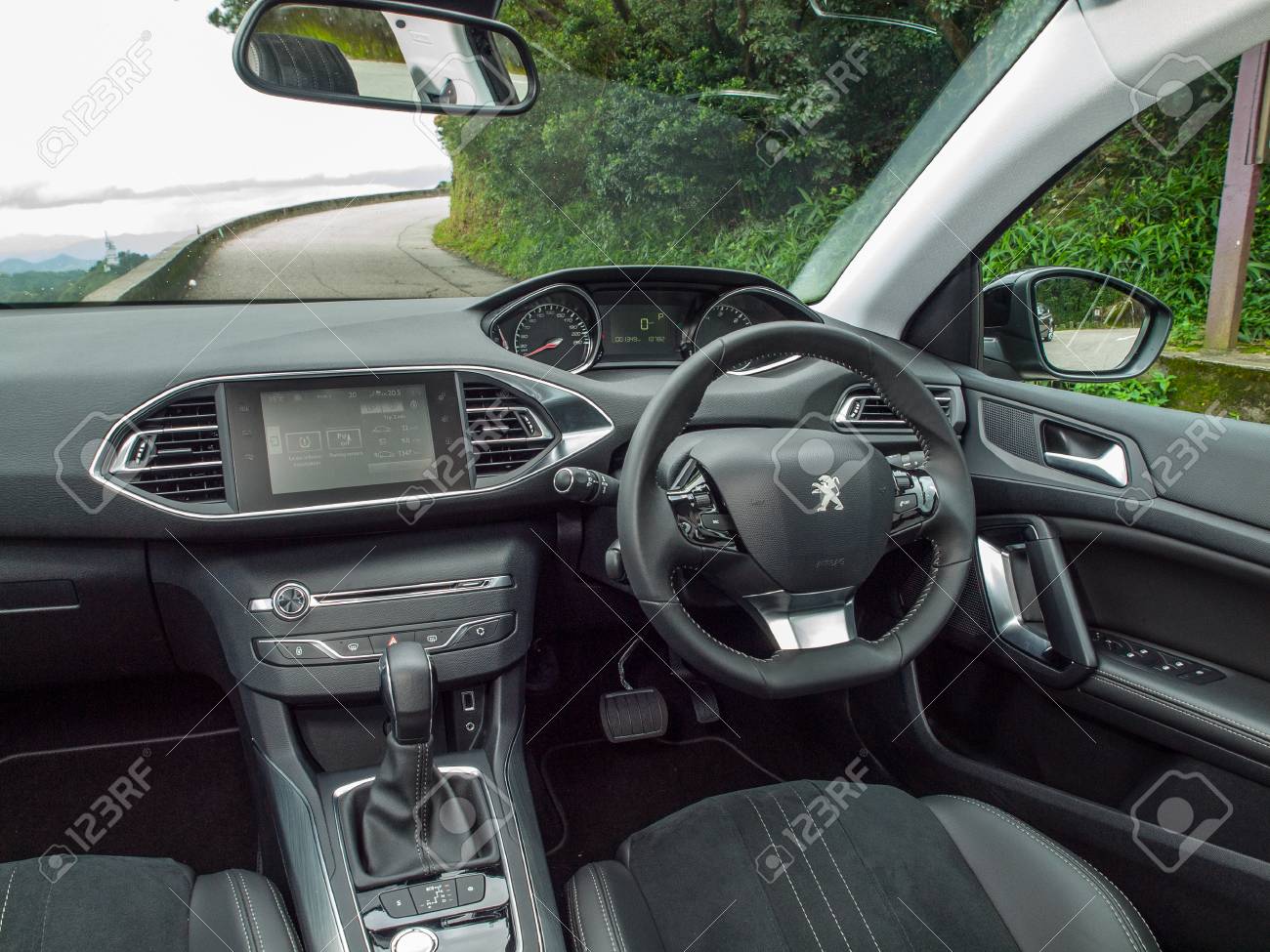 Hong Kong China June 29 2016 Peugeot 308 2016 Interior On
