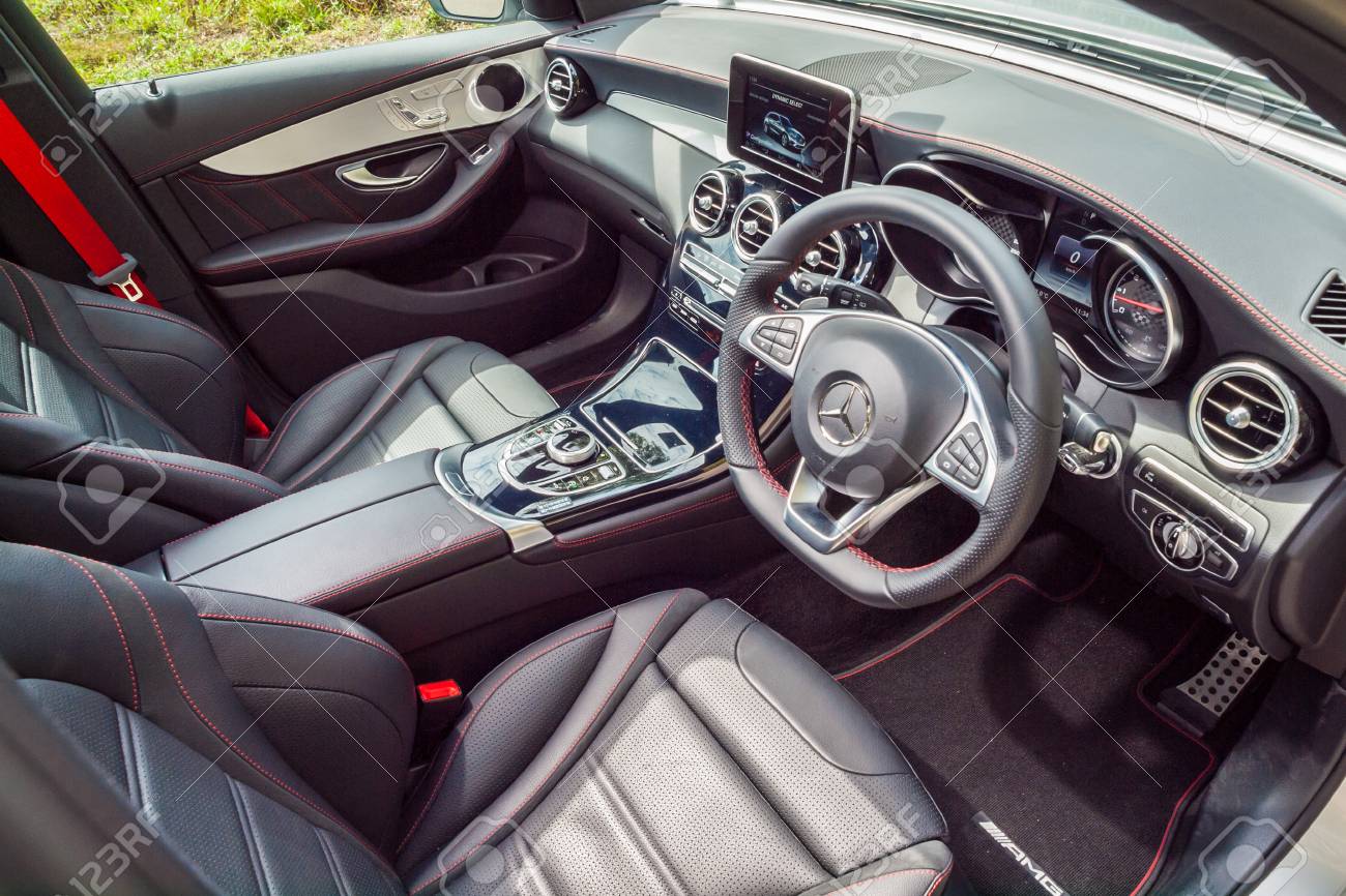 Hong Kong China Feb 27 2017 Mercedes Amg Glc 43 2017 Interior