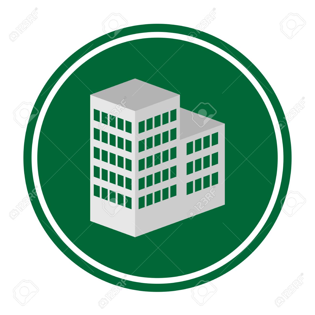 建物のアイコンの記号 建物のシンボルのイラスト素材 ベクタ Image