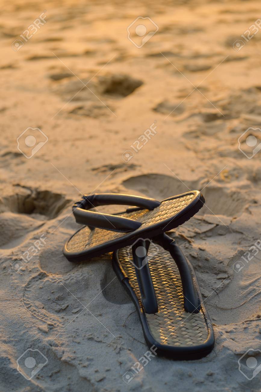rattan flip flops