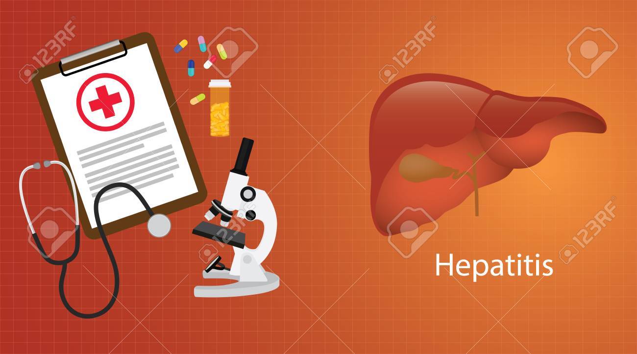 Hepatitis A B C In Liver With Medical Report Microscope Medicine Royalty Free Cliparts Vectors And Stock Illustration Image