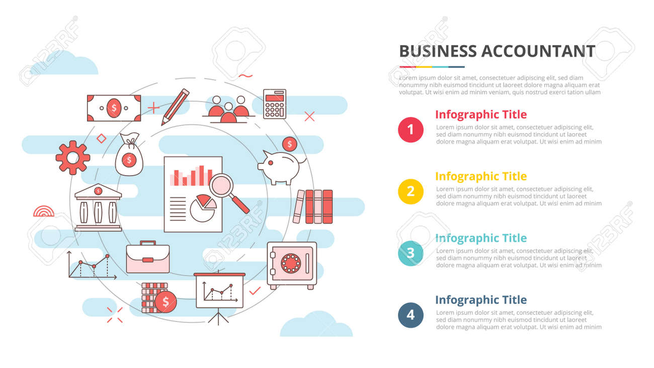 business accountant concept for infographic template banner with four point list information vector illustration - 165180462 business accountant concept for infographic template banner with four point list information vector illustration - 165180462