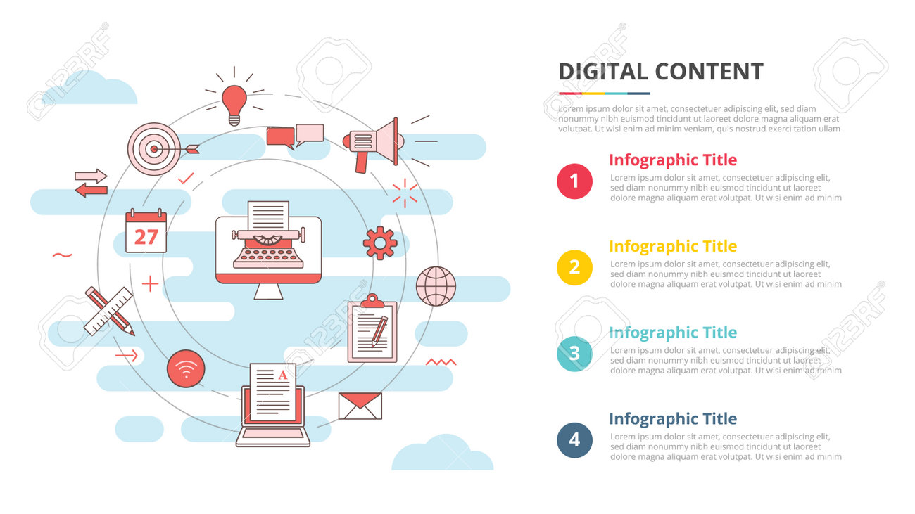 digital content concept for infographic template banner with four point list information vector illustration - 165223761 digital content concept for infographic template banner with four point list information vector illustration - 165223761