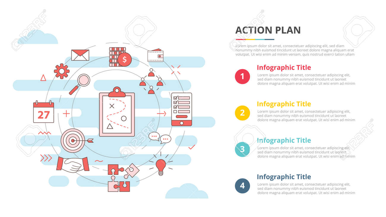 business action plan concept for infographic template banner with four point list information vector illustration - 165180302 business action plan concept for infographic template banner with four point list information vector illustration - 165180302