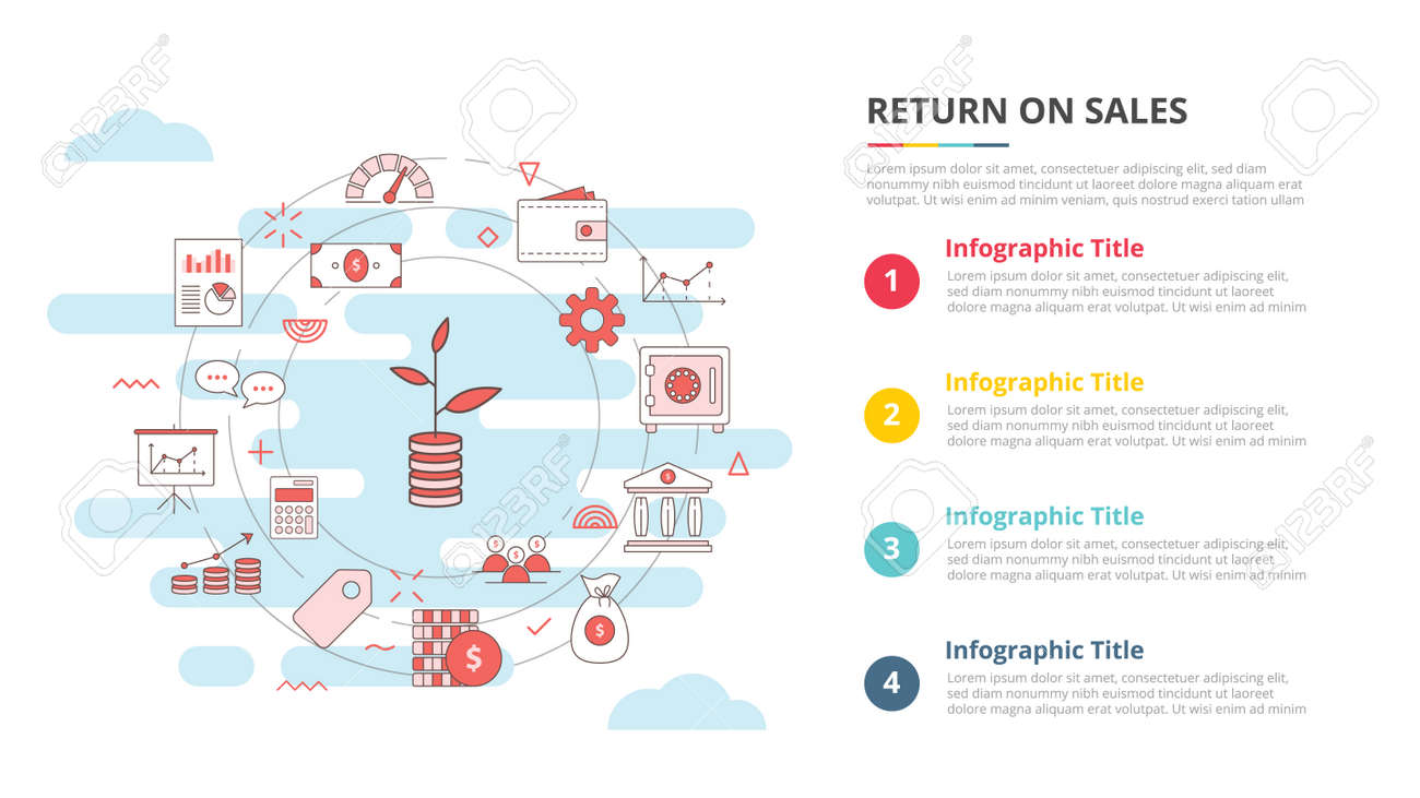 return on sales ros concept for infographic template banner with four point list information vector illustration - 165223923 return on sales ros concept for infographic template banner with four point list information vector illustration - 165223923