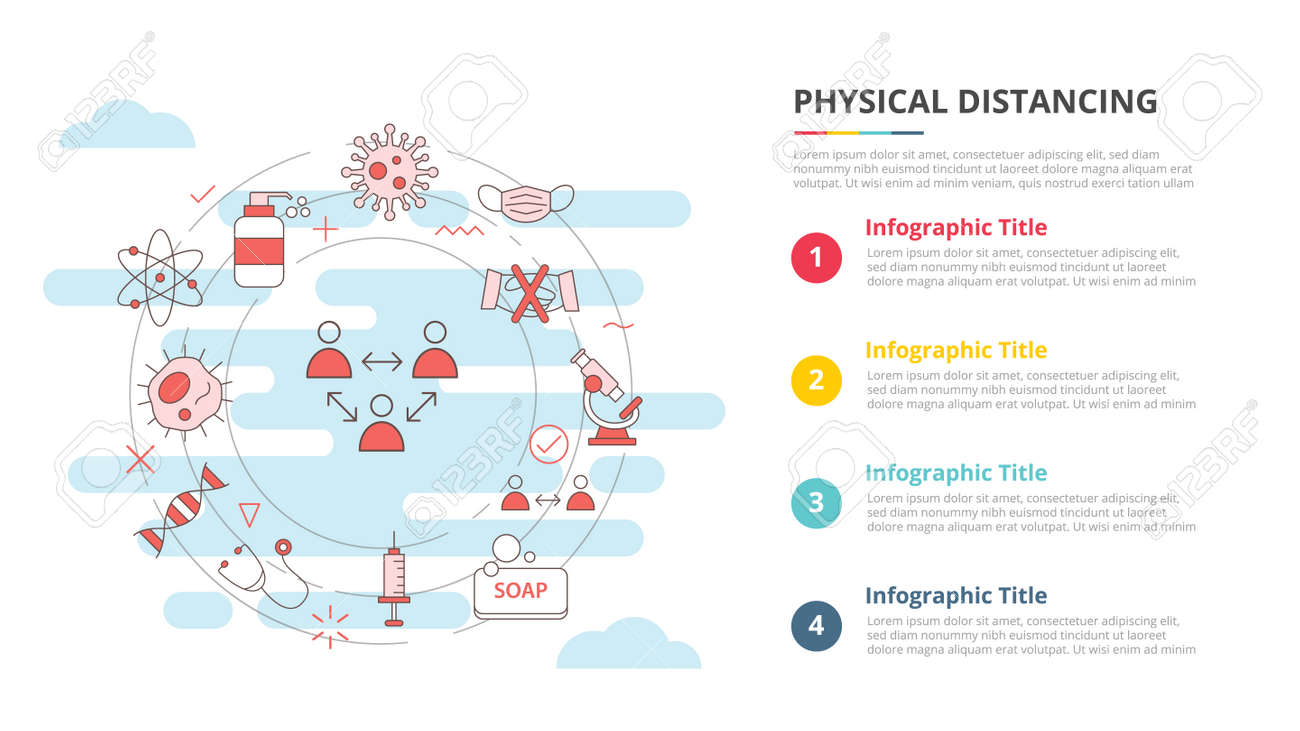 social distancing concept for infographic template banner with four point list information vector illustration - 165223921 social distancing concept for infographic template banner with four point list information vector illustration - 165223921