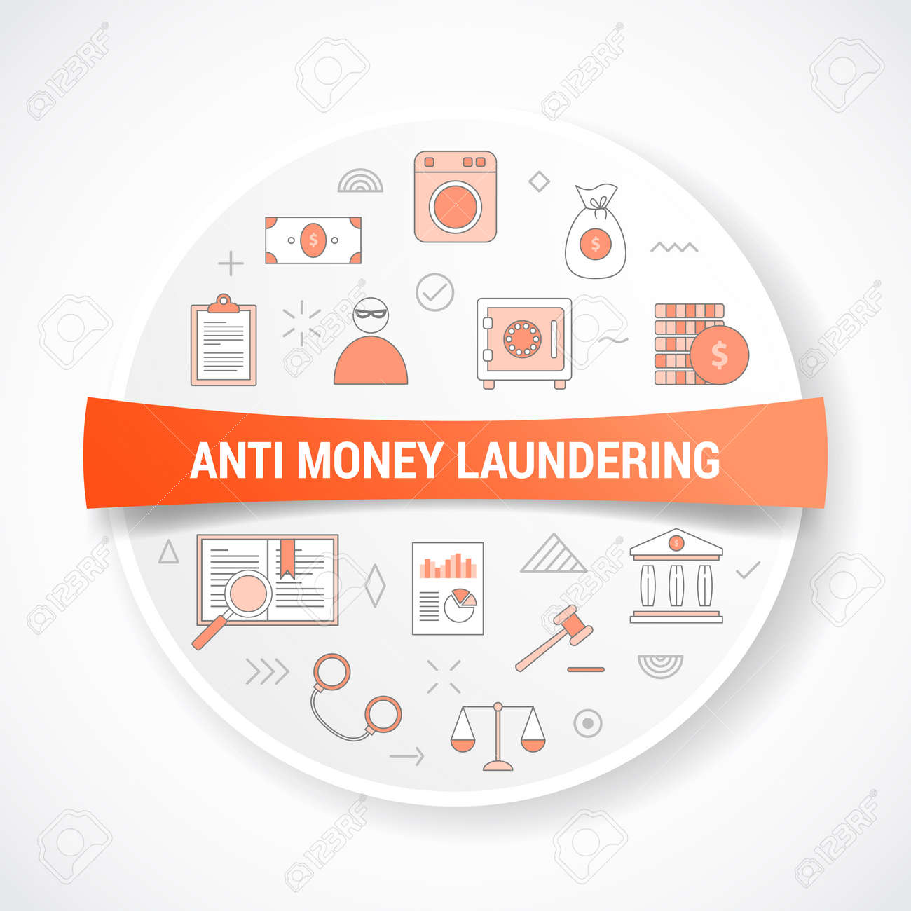aml anti money laundering concept with icon concept with round or circle shape vector illustration - 165791195 aml anti money laundering concept with icon concept with round or circle shape vector illustration - 165791195