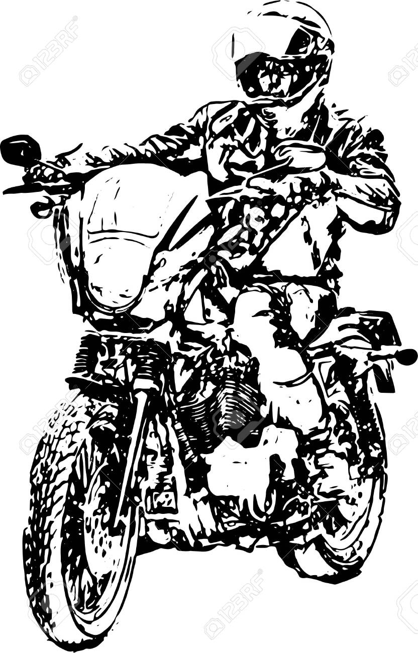 black chopper bike