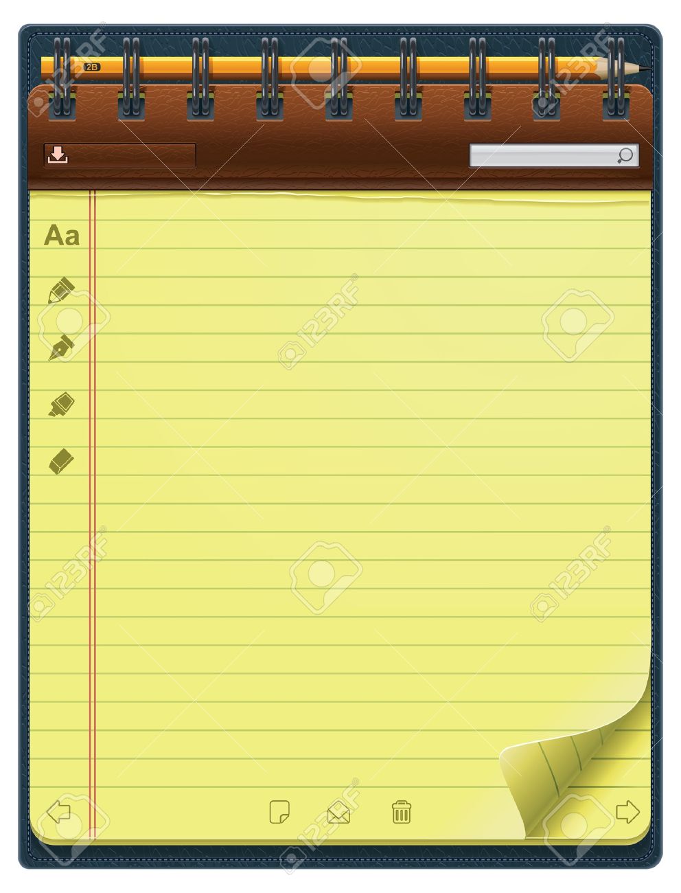 notepad template vertical royalty free cliparts vectors and