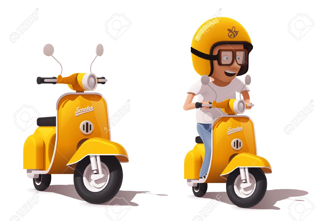 yellow scooter