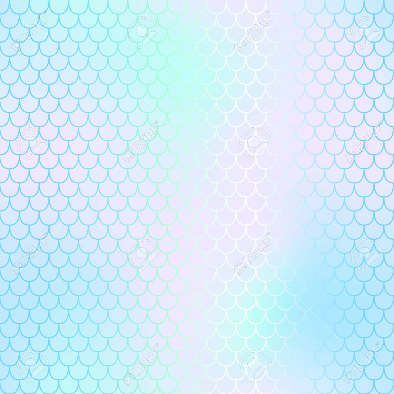 mermaid skin or fish scale pattern pale pink cyan gradient mesh