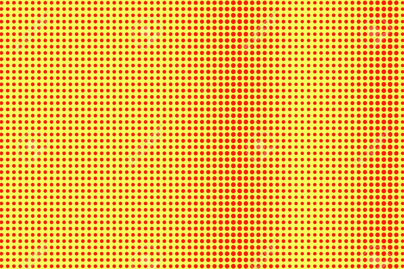 Yellow Red Dotted Halftone Textured Vertical Dotted Gradient