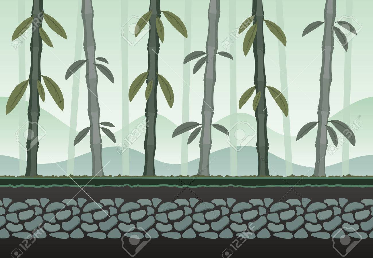 seamless bamboo landscape for