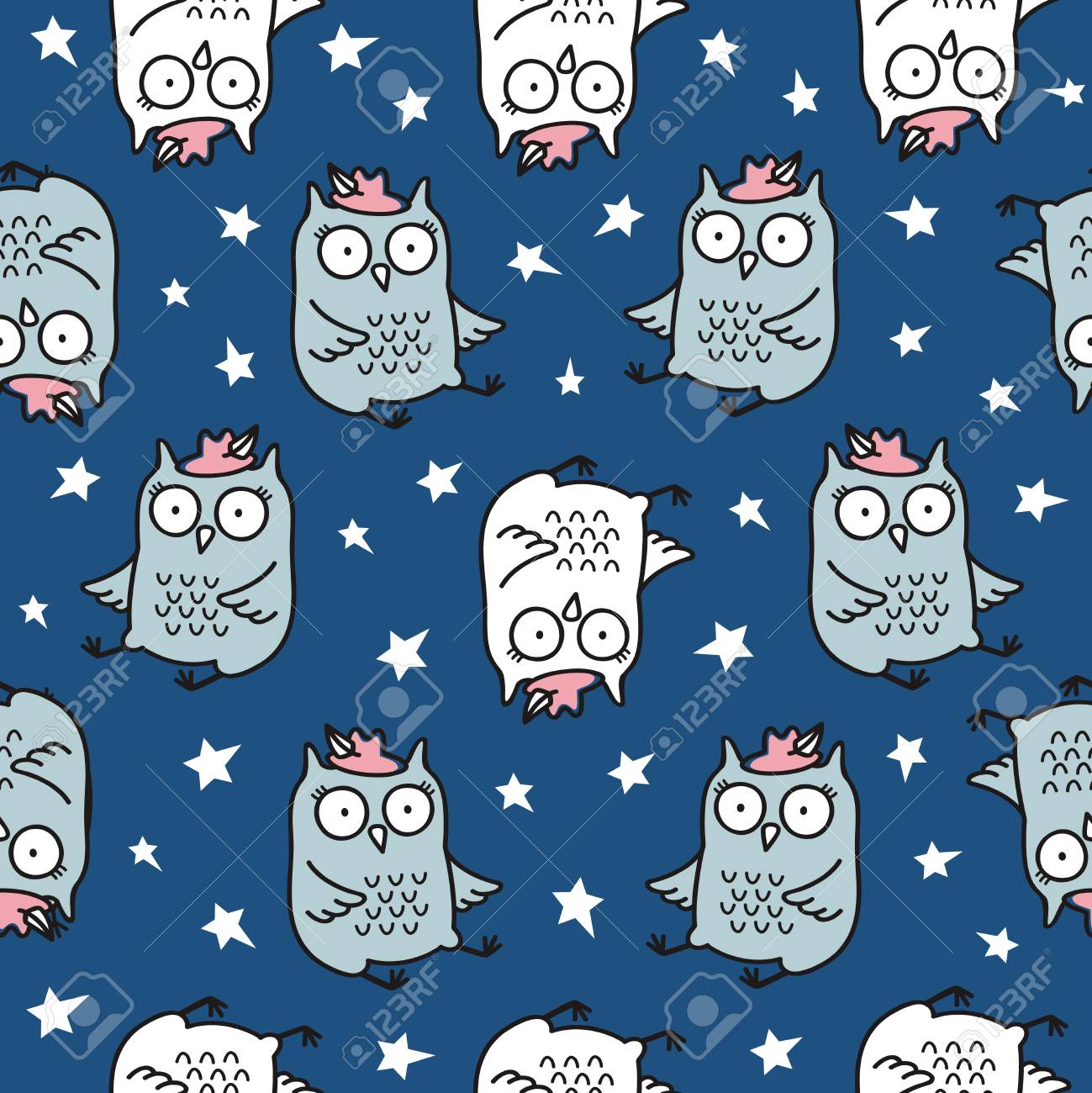 Cute Seamless Pattern With Hand Drawn Owl The Pattern Can Be Royalty Free Cliparts Vectors And Stock Illustration Image Cute Seamless Pattern With Hand Drawn Owl The Pattern Can Be Royalty Free Cliparts Vectors And Stock Illustration Image