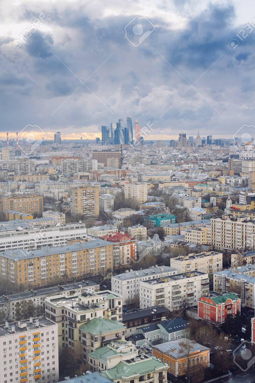 Aerial Moscow City Panorama. Russian Capital Downtown. Moscow, Russia Stock  Photo, Picture and Royalty Free Image. Image 78724888., image size:866x1300